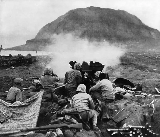 Dobová mapa bitvy: Bitva o Iwodžimu