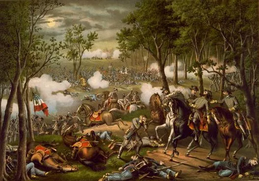 Dobová mapa bitvy: Bitva u Chancellorsville