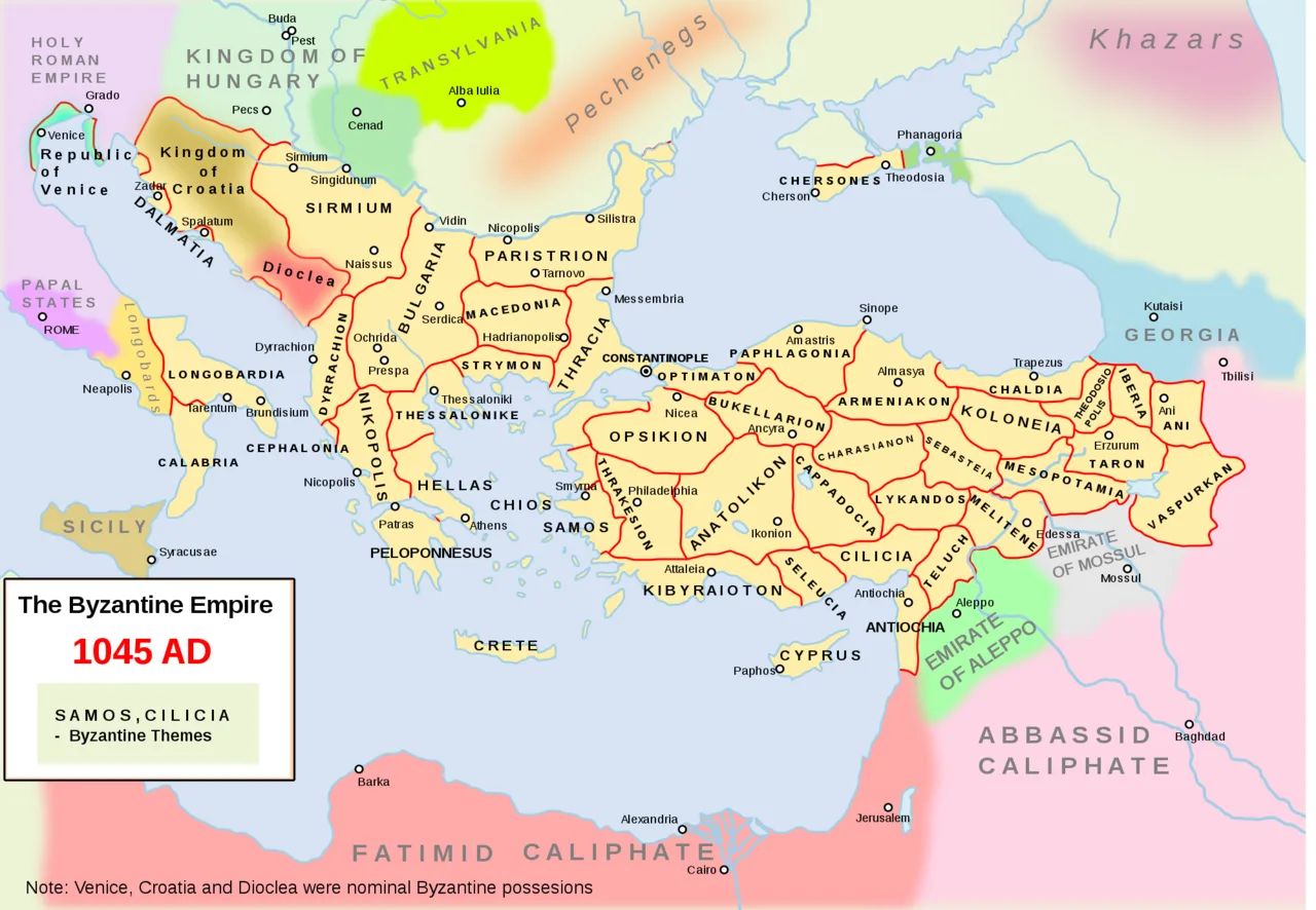Dobová mapa bitvy: Bitva u Mantzikertu