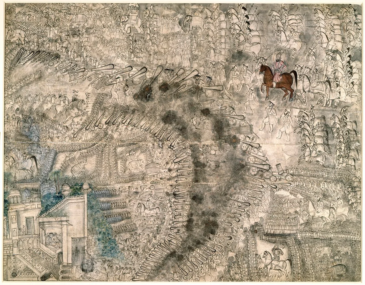 Dobová mapa bitvy: Třetí bitva u Pánípatu